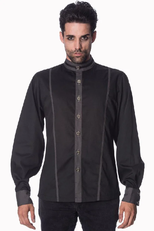 Big discounts on men’s wear – Shop now and save!  Black Gothic Shirt - SHM1213