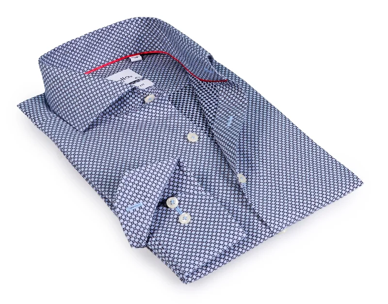 Exclusive clothing deals for  customers – Shop today!  Black Long Sleeve Shirt with contract trimming // Dual cuffs// contemporary fit