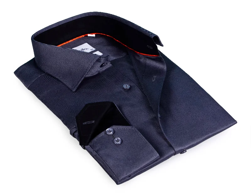 Limited-time offer! Long Sleeve Shirt with contract trimming // Dual cuffs// contemporary fit Limited-time offer! Long Sleeve Shirt with contract trimming // Dual cuffs// contemporary fit