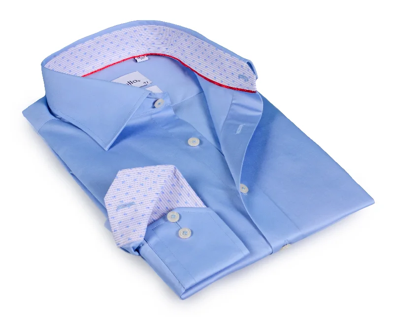 Shop affordable clothing for men – Up to 60% off! Blue Long Sleeve Shirt with contract trimming // Dual cuffs// contemporary fit Shop affordable clothing for men – Up to 60% off! Blue Long Sleeve Shirt with contract trimming // Dual cuffs// contemporary fit