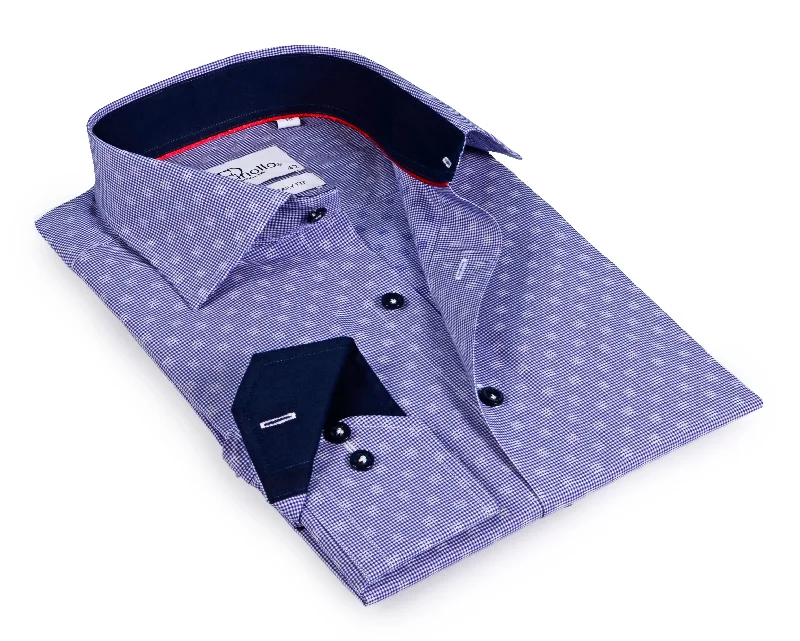 Don’t wait – shop the biggest sale of the season on men’s clothing! Long Sleeve Blue Shirt with contract trimming // Dual cuffs // contemporary fit Don’t wait – shop the biggest sale of the season on men’s clothing! Long Sleeve Blue Shirt with contract trimming // Dual cuffs // contemporary fit