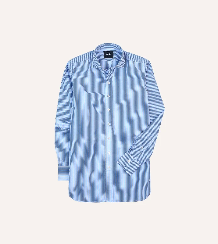 Look your best with exclusive savings on men’s fashion. Dark Blue and White Bengal Stripe Spread Collar Cotton Poplin Shirt Look your best with exclusive savings on men’s fashion. Dark Blue and White Bengal Stripe Spread Collar Cotton Poplin Shirt