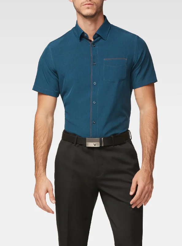 Buy more, save more –  Dk Teal Stretch Short Sleeve Shirt