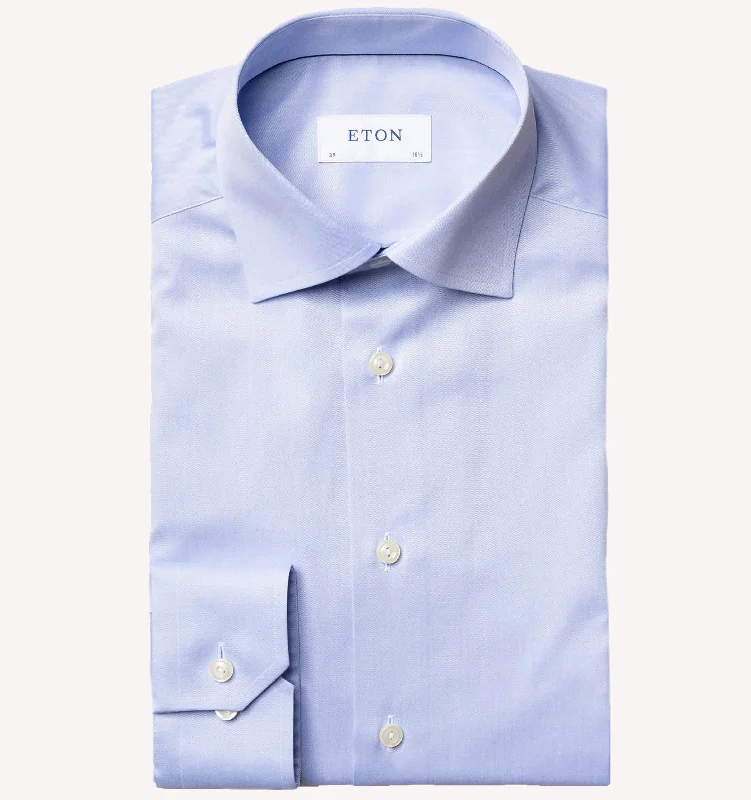 Shop the latest men's clothing trends at a fraction of the price. Eton Signature Twill Dress Shirt in Blue Shop the latest men's clothing trends at a fraction of the price. Eton Signature Twill Dress Shirt in Blue