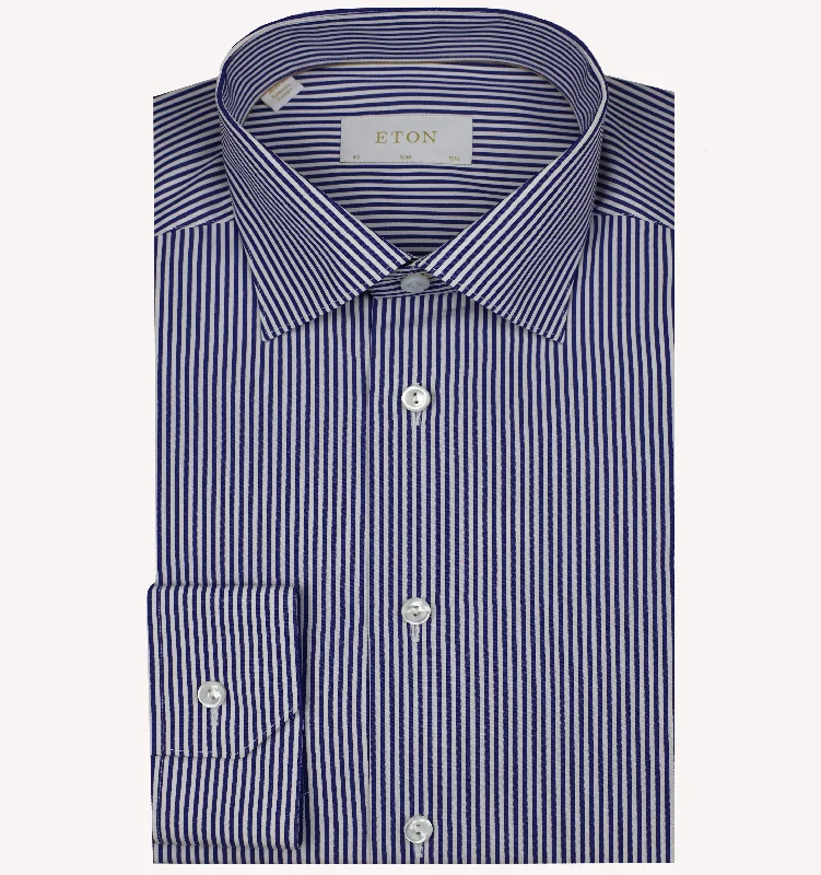 Shop the season’s best styles at discounted prices on men's clothing. Eton Stripe Dress Shirt in Blue Shop the season’s best styles at discounted prices on men's clothing. Eton Stripe Dress Shirt in Blue
