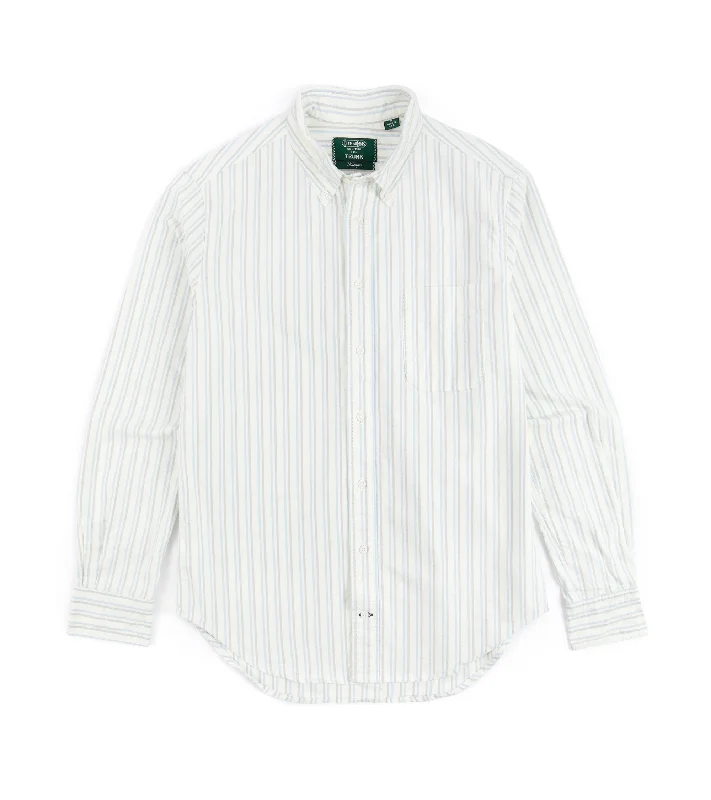 Shop affordable clothing for all occasions – Gitman Vintage Brushed Cotton Oxford Split Stripe Button Down Shirt: Blue Shop affordable clothing for all occasions – Gitman Vintage Brushed Cotton Oxford Split Stripe Button Down Shirt: Blue