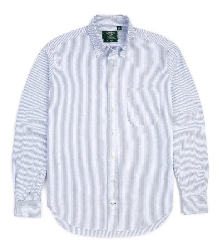 Upgrade your wardrobe with stylish clothing at discounted prices. Gitman Vintage Oxford Shirt: Blue Stripe Upgrade your wardrobe with stylish clothing at discounted prices. Gitman Vintage Oxford Shirt: Blue Stripe