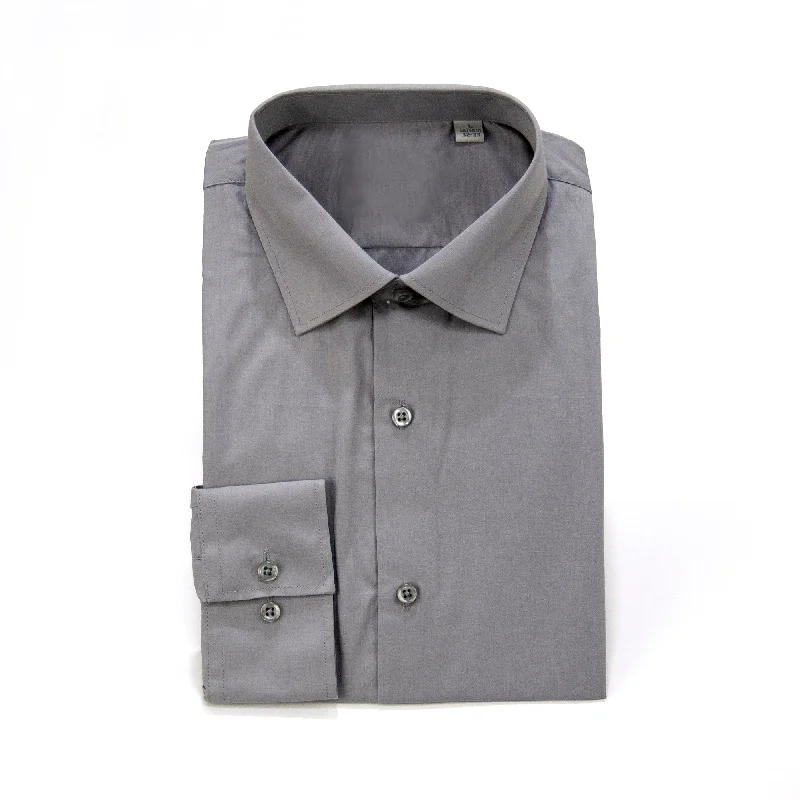 Upgrade your wardrobe with stylish clothing at discounted prices. Gray Slim-Fit Dress Shirt Upgrade your wardrobe with stylish clothing at discounted prices. Gray Slim-Fit Dress Shirt