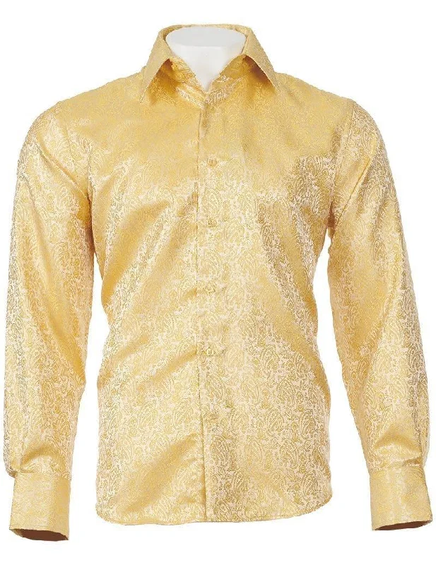 Exclusive clothing deals for customers – Shop today! Long Sleeve Light Gold Paisley Jacquard Shirt Exclusive clothing deals for customers – Shop today! Long Sleeve Light Gold Paisley Jacquard Shirt