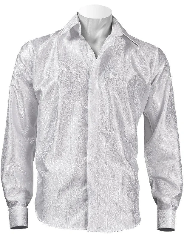 Shop now for affordable fashion – Enjoy free shipping on clothing orders. White Paisley Jacquard Long Sleeve Shirt Shop now for affordable fashion – Enjoy free shipping on clothing orders. White Paisley Jacquard Long Sleeve Shirt