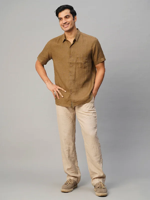 Shop the best in men’s fashion for less – limited-time sale! Men's Tobacco 100% Linen Regular Fit Shirt Shop the best in men’s fashion for less – limited-time sale! Men's Tobacco 100% Linen Regular Fit Shirt
