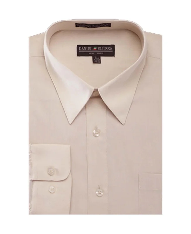 Refresh your wardrobe with the best deals on men's fashion. Men's Basic Dress Shirt with Convertible Cuff -Color BEIGE Refresh your wardrobe with the best deals on men's fashion. Men's Basic Dress Shirt with Convertible Cuff -Color BEIGE