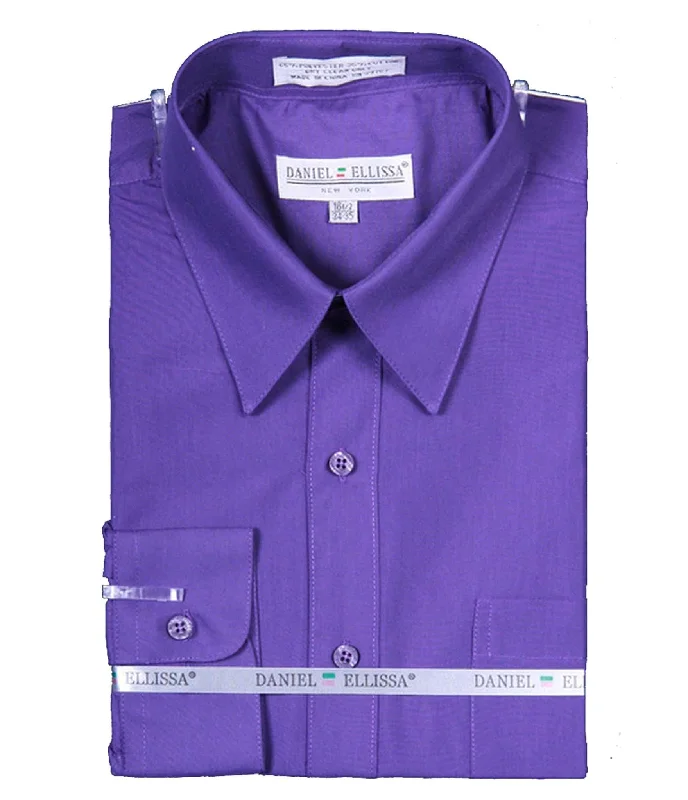 Shop the look you love at prices you’ll love even more! Men's Basic Dress Shirt with Convertible Cuff -Color Purple Shop the look you love at prices you’ll love even more! Men's Basic Dress Shirt with Convertible Cuff -Color Purple