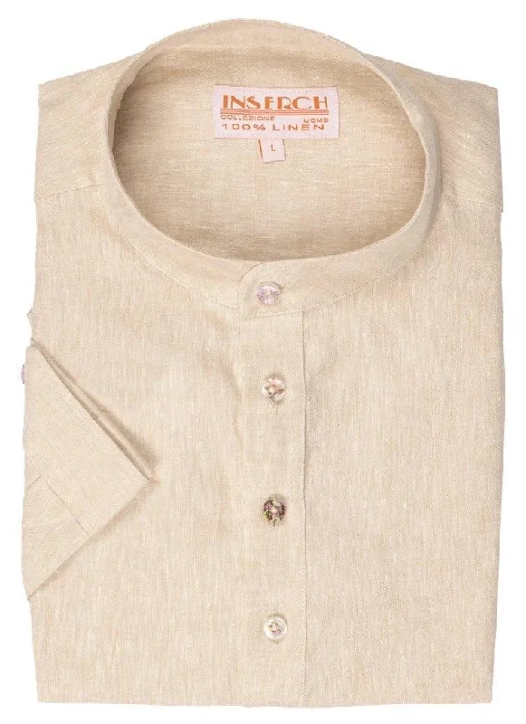 Shop the best clothing brands at amazing prices – MEN'S OATMEAL LINEN BANDED COLLAR POP OVER SHIRT BY INSERCH Shop the best clothing brands at amazing prices – MEN'S OATMEAL LINEN BANDED COLLAR POP OVER SHIRT BY INSERCH