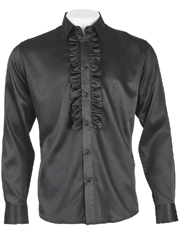Save big on all types of clothing – Shop the sale now! Men's Ruffle Shirt color Black Save big on all types of clothing – Shop the sale now! Men's Ruffle Shirt color Black