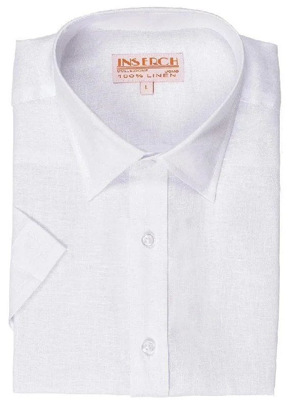 Special offers on the latest clothing collections – Don’t miss out! Men's White Short Sleeves Linen Shirt by Inserch Special offers on the latest clothing collections – Don’t miss out! Men's White Short Sleeves Linen Shirt by Inserch
