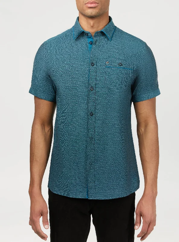 Exclusive offers on the latest clothing styles for men .  Micro wave short sleeve shirt