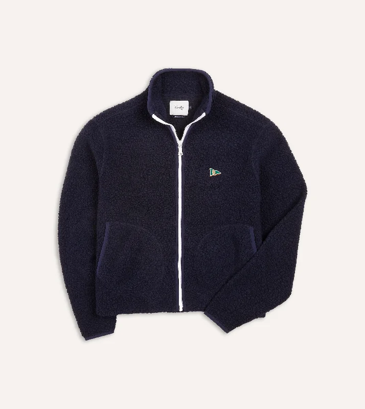 Upgrade your wardrobe with stylish clothing at discounted prices. Navy Boucle Wool Zip Fleece Jacket Upgrade your wardrobe with stylish clothing at discounted prices. Navy Boucle Wool Zip Fleece Jacket