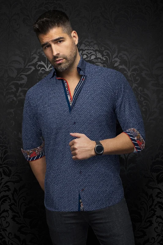 Shop clothing essentials at a fraction of the price – AU NOIR | Long Sleeve Shirt | Sautor Navy/Red Shop clothing essentials at a fraction of the price – AU NOIR | Long Sleeve Shirt | Sautor Navy/Red