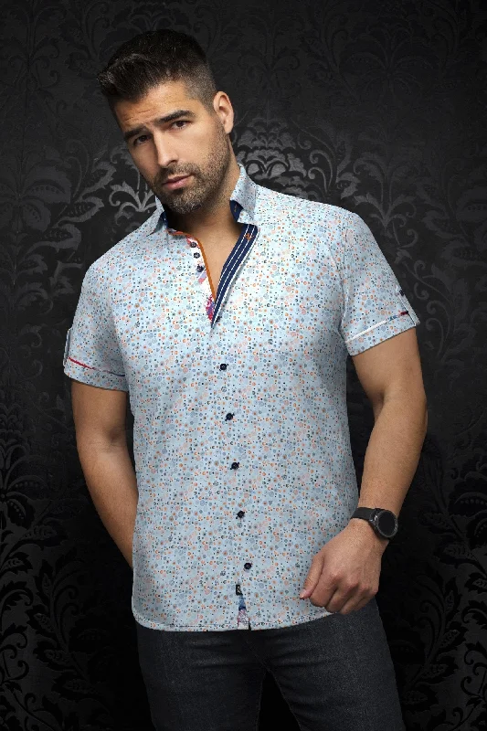 Shop online now for exclusive savings on men’s clothing. AU NOIR | Short Sleeve Shirt | Spiro Light Blue Shop online now for exclusive savings on men’s clothing. AU NOIR | Short Sleeve Shirt | Spiro Light Blue