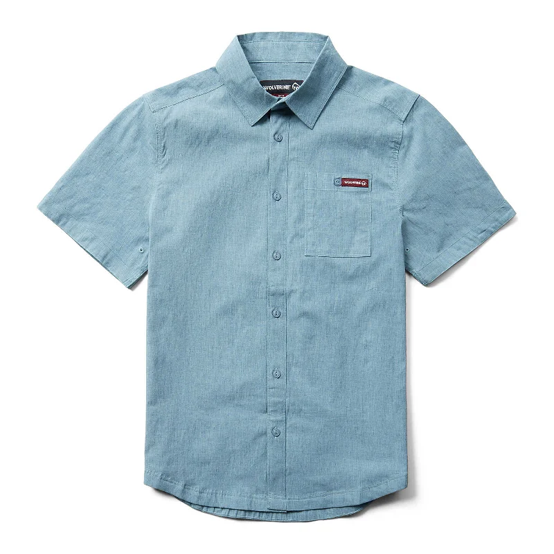 Shop our men's clothing collection for the best prices of the season. Wolverine Men's Grayson Button-Down Chambray Short Sleeve Work Shirt Shop our men's clothing collection for the best prices of the season. Wolverine Men's Grayson Button-Down Chambray Short Sleeve Work Shirt