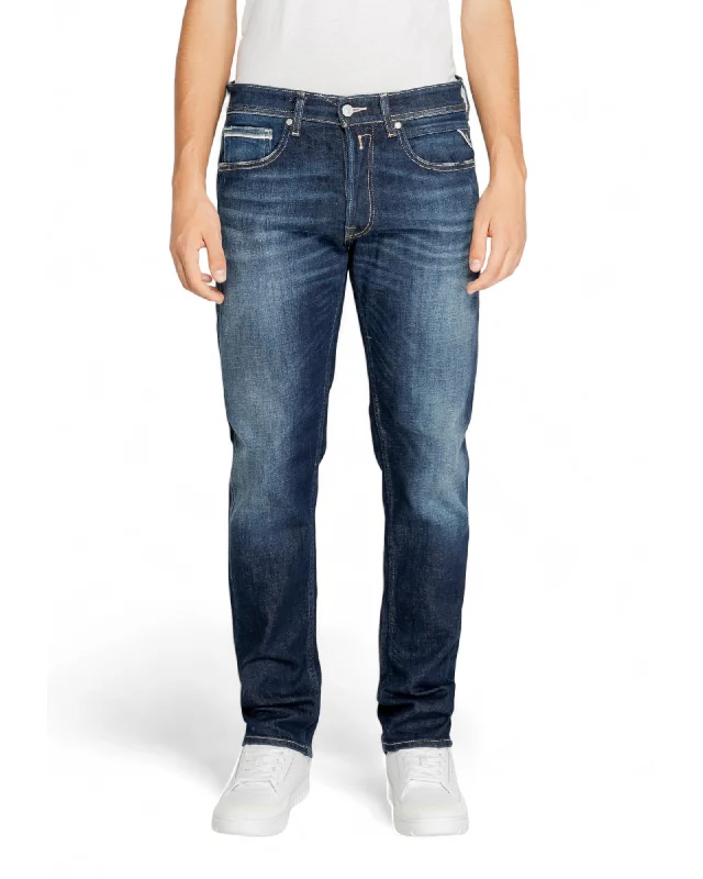 Shop stylish and affordable clothes – Replay Blue Zip and Button Jeans with Front and Back Pockets Shop stylish and affordable clothes – Replay Blue Zip and Button Jeans with Front and Back Pockets