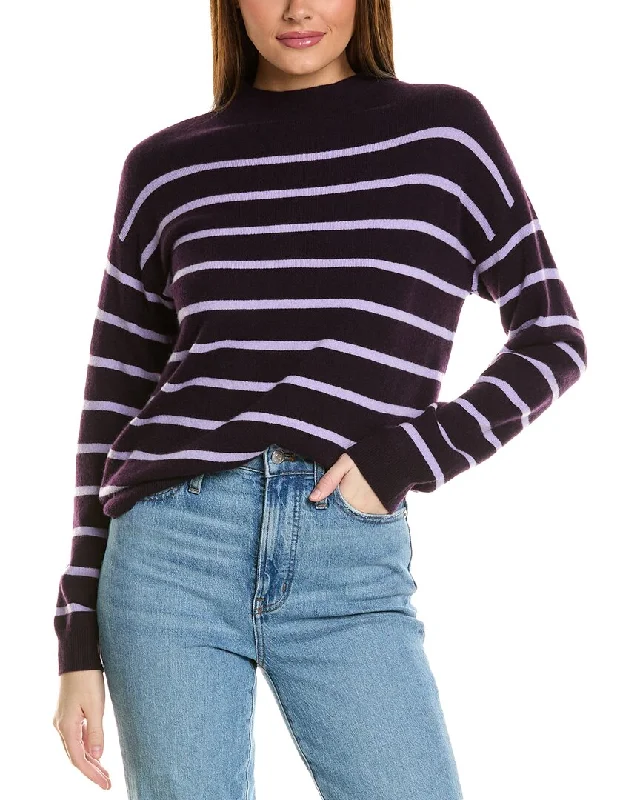 Fashion pieces that complement every woman’s style Amicale Cashmere Jersey Striped Funnel Neck Cashmere Sweater Fashion pieces that complement every woman’s style Amicale Cashmere Jersey Striped Funnel Neck Cashmere Sweater