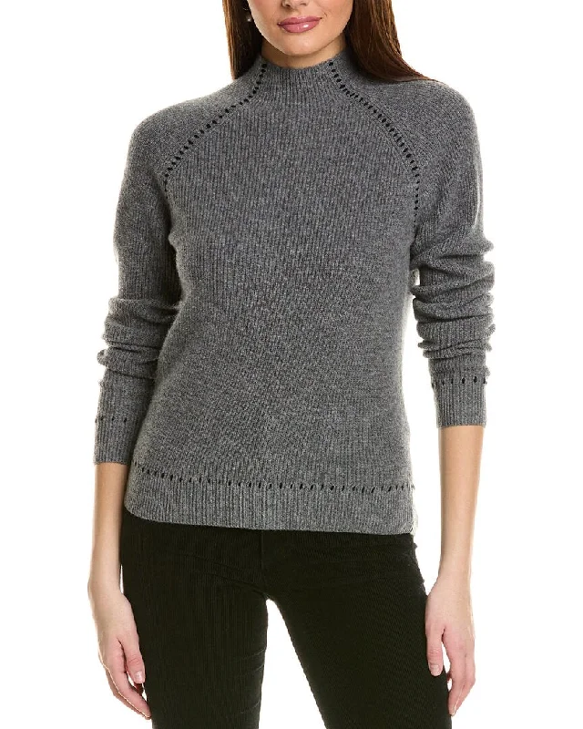 Elevate your look with premium women’s wear Amicale Cashmere Whipstitch Shaker Funnel Neck Cashmere Sweater Elevate your look with premium women’s wear Amicale Cashmere Whipstitch Shaker Funnel Neck Cashmere Sweater