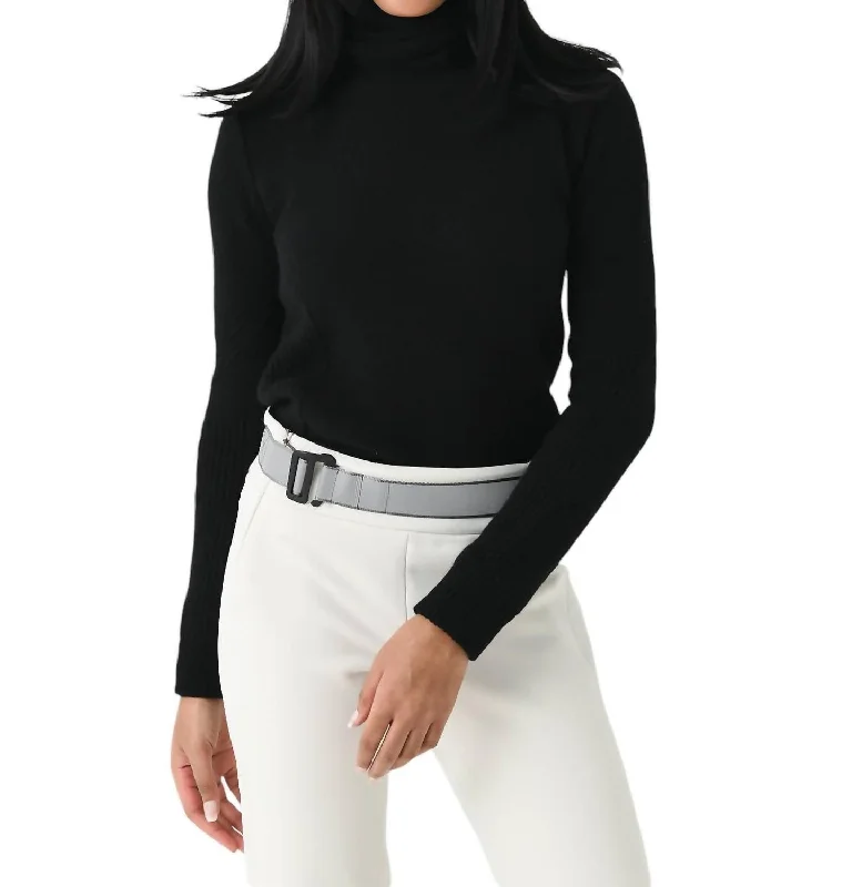 Chic for every occasion and style   Avery Turtleneck Sweater In Caviar