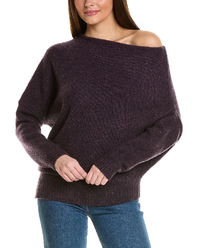 Chic, modern fashion for empowered women Collaboration Off-Shoulder Cashmere Sweater Chic, modern fashion for empowered women Collaboration Off-Shoulder Cashmere Sweater
