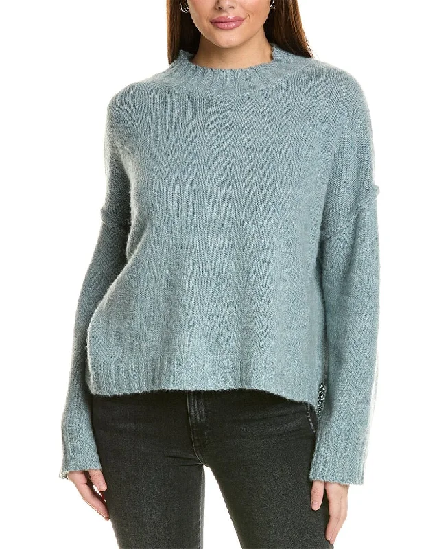 Summer-ready fashion for stylish women Collaboration Slub Chunky Mock Neck Cashmere Sweater Summer-ready fashion for stylish women Collaboration Slub Chunky Mock Neck Cashmere Sweater
