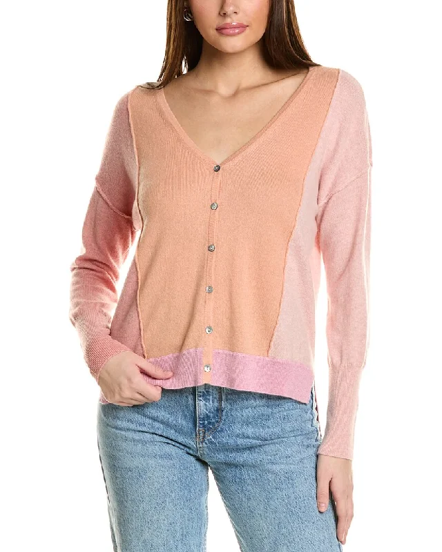 Bold and beautiful clothing for every woman Collaboration Taylor Vertical Blocked Cashmere Cardigan Bold and beautiful clothing for every woman Collaboration Taylor Vertical Blocked Cashmere Cardigan