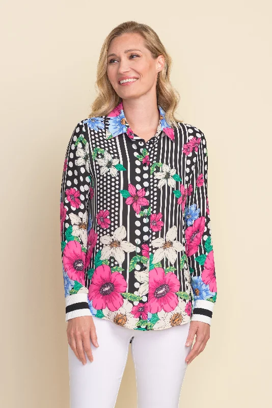 Effortlessly stylish outfits for the modern woman Joseph Ribkoff Romantic Monochrome Print Blouse Effortlessly stylish outfits for the modern woman Joseph Ribkoff Romantic Monochrome Print Blouse
