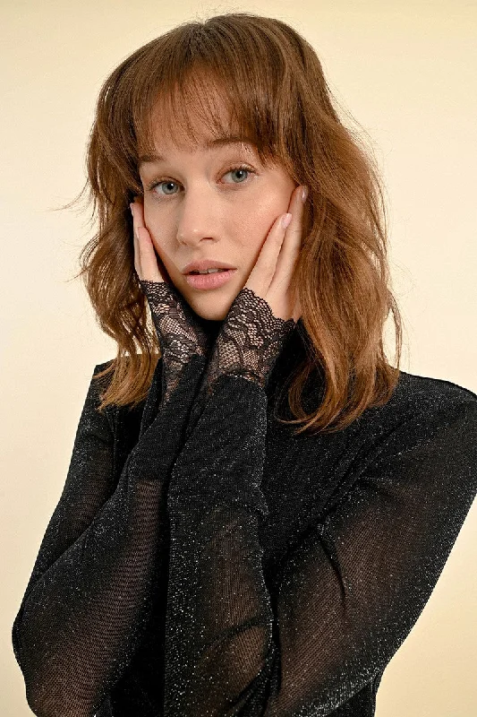 Affordable stylish women’s fashion collection   Molly Bracken Black Thin Turtle Neck Sweater