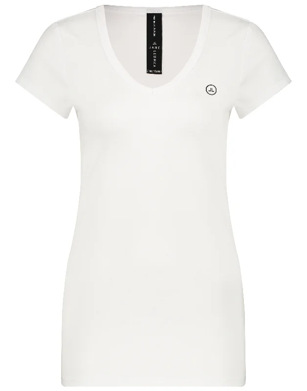 Create a timeless wardrobe with fashionable pieces   Jane Lushka V Neck Easy Wear T-Shirt