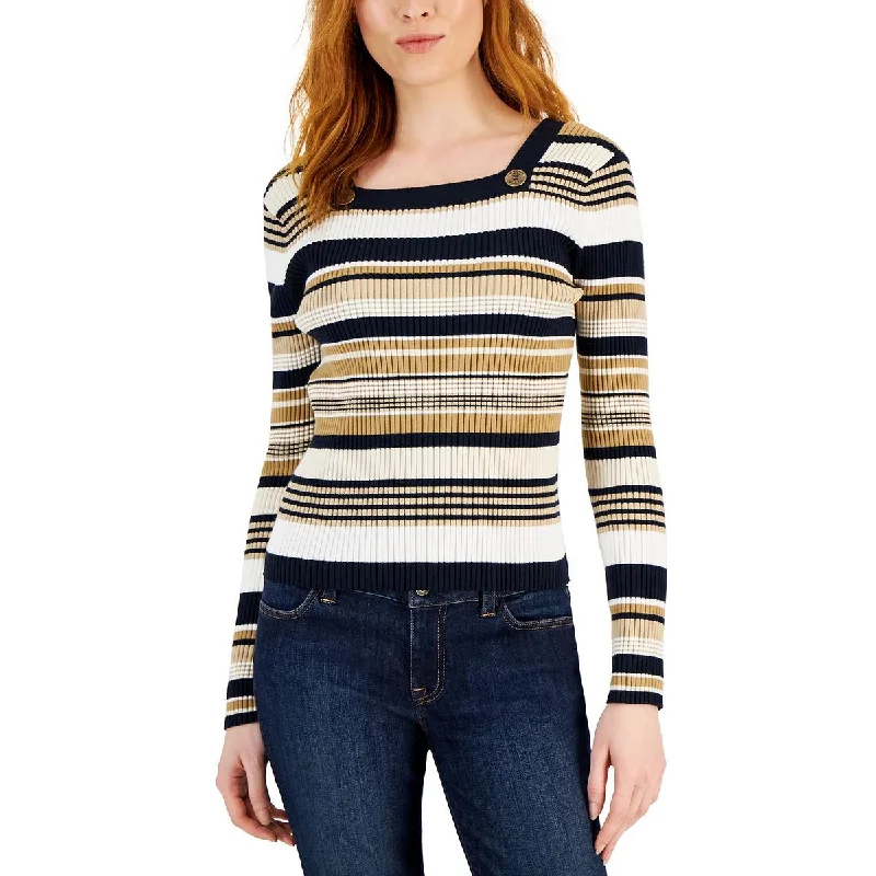 Stylish clothing designed to flatter every woman Womens Cotton Blend Ribbed Pullover Sweater Stylish clothing designed to flatter every woman Womens Cotton Blend Ribbed Pullover Sweater