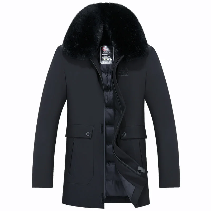 – Shop trendy clothing now.  MEN'S WARM DOWN JACKET WITH DETACHABLE FUR COLLAR