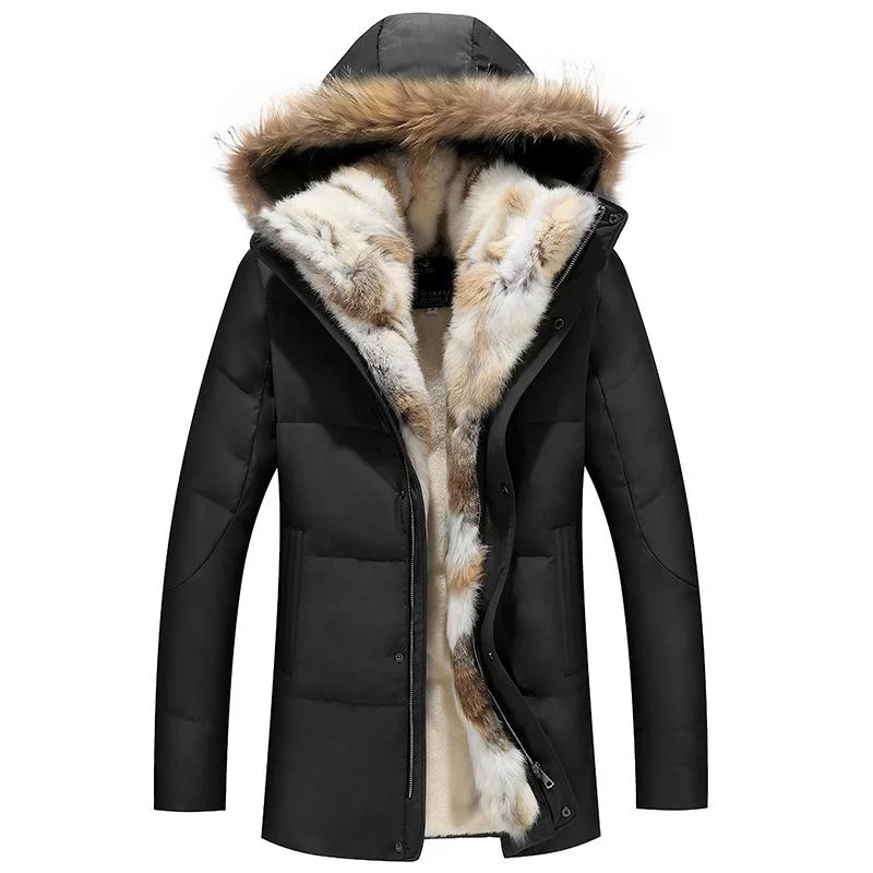 Get trendy clothes for less – Big savings on fashion basics!  Men's Thicken Fur Down Jacket
