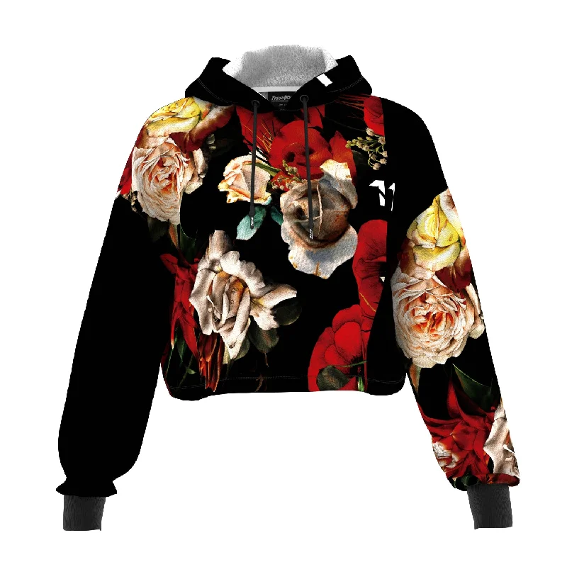 Shop men’s fashion at discount prices and save up to 70%!  Antique Flowers Cropped Hoodie