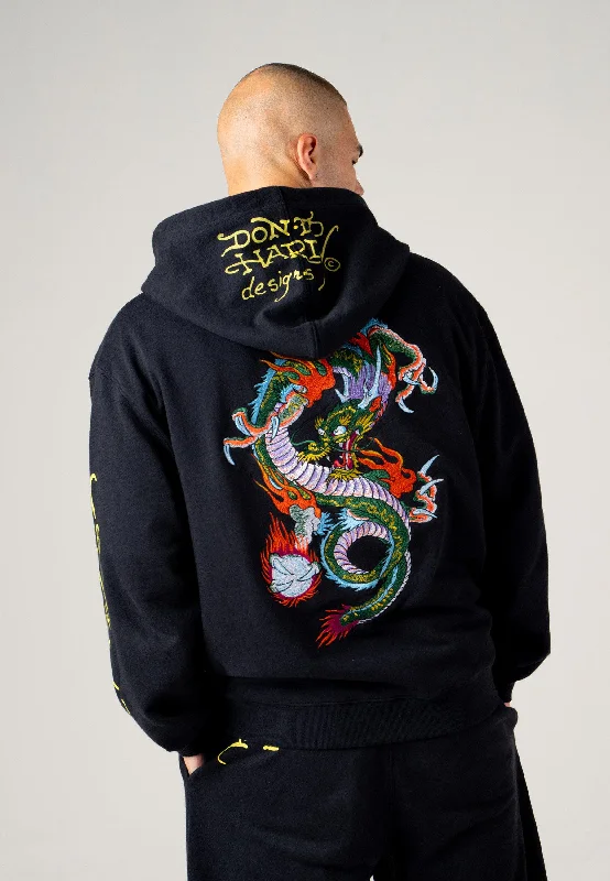 Shop now and enjoy massive savings on stylish clothing for all seasons.  Mens Back-Dragon Graphic Hoodie - Black