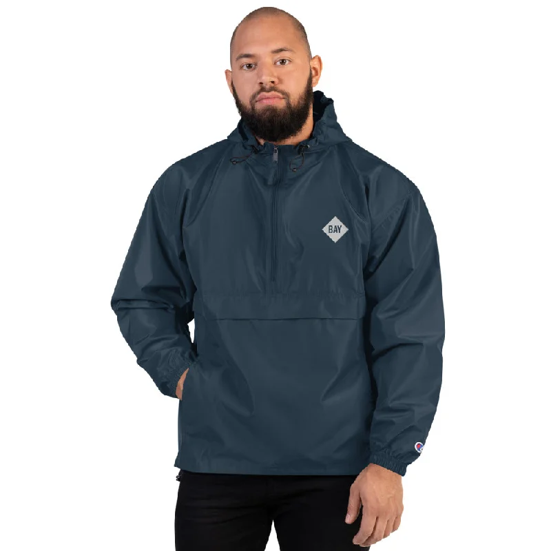 Seasonal clearance – Save on all clothing essentials this weekend.  BAY Navy Windbreaker