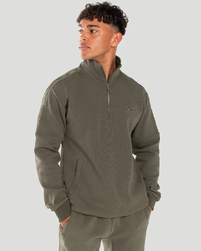 Shop the best clothing brands at amazing prices –   Division 1/4 Zip - Khaki