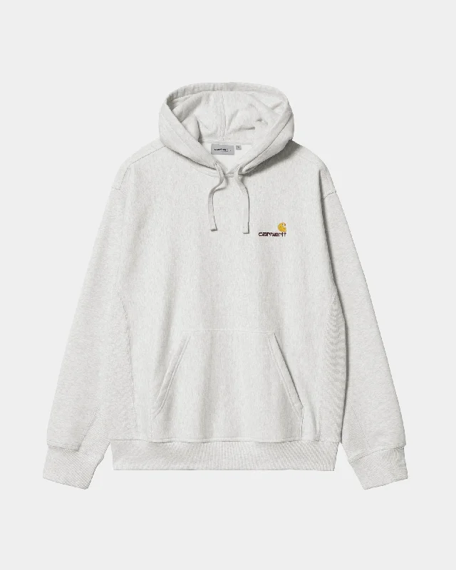 Unbeatable discounts on top-selling apparel – Only available online. Hooded American Script Sweatshirt | Ash Heather Unbeatable discounts on top-selling apparel – Only available online. Hooded American Script Sweatshirt | Ash Heather
