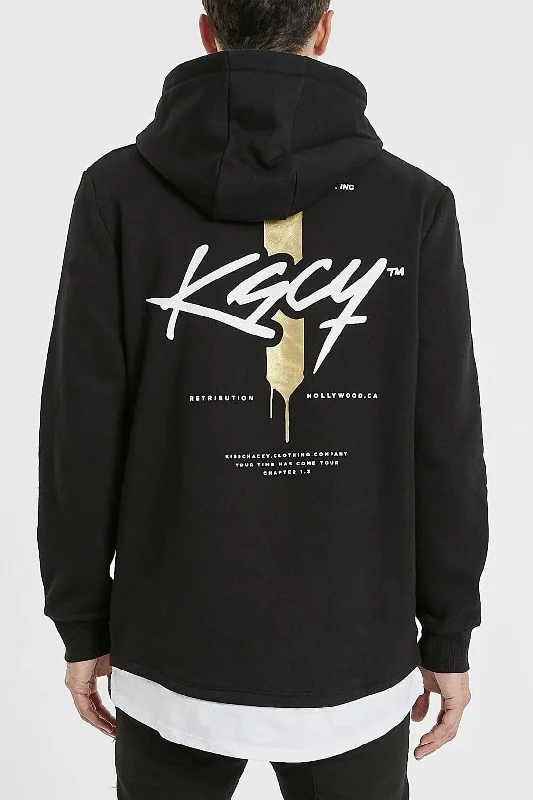 Look your best with exclusive savings on men’s fashion.  KISS CHACEY Mens Hatzic Layered Hem Hoodie Sweater Jet Black