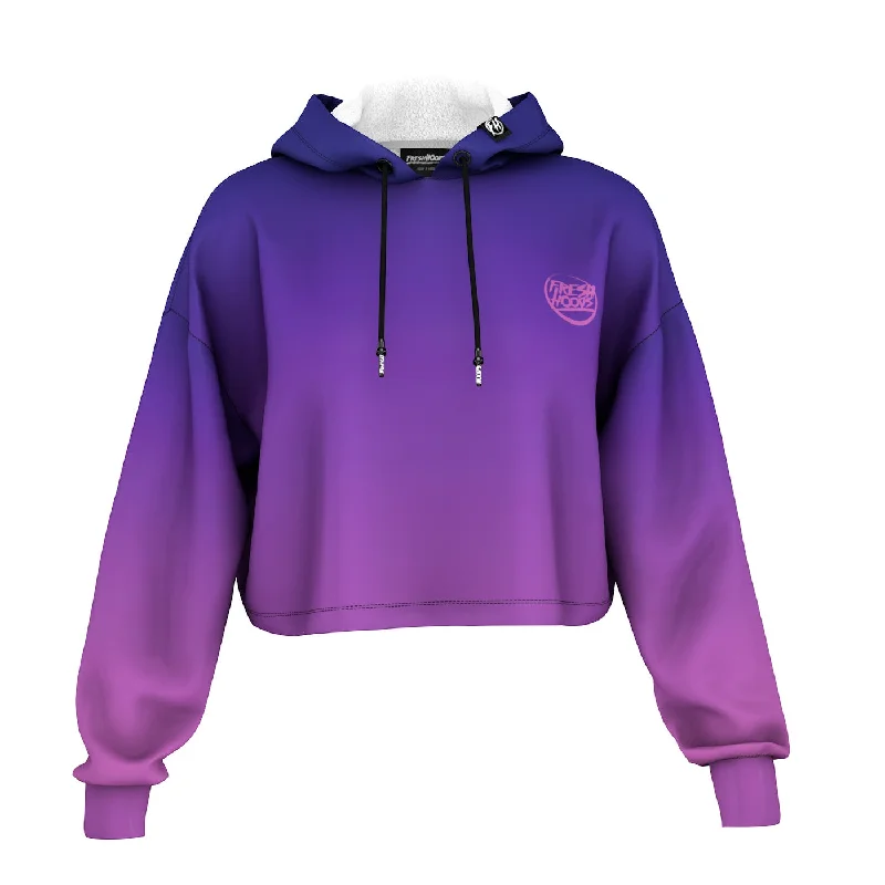 Save up to 60% on new arrivals in clothing – Shop now!  Off Purple Cropped Hoodie