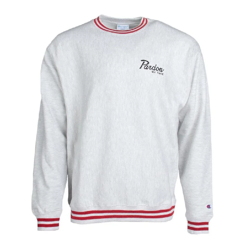 Shop stylish, comfortable men’s clothing at discounted prices. Pardon My Take Ribbed Champion Crewneck Shop stylish, comfortable men’s clothing at discounted prices. Pardon My Take Ribbed Champion Crewneck