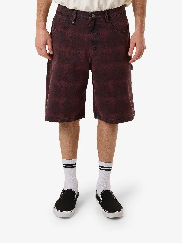 Shop now for affordable fashion – Enjoy free shipping on clothing orders. Big Slacker Barrio Check Denim Short - Deep Plum Shop now for affordable fashion – Enjoy free shipping on clothing orders. Big Slacker Barrio Check Denim Short - Deep Plum