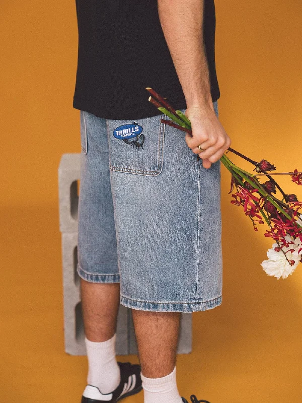 Shop affordable clothing – Limited-time only! Big Slacker Lifted Embro Denim Short - Dirty Weathered Blue Shop affordable clothing – Limited-time only! Big Slacker Lifted Embro Denim Short - Dirty Weathered Blue