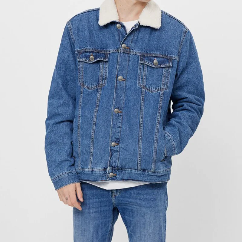 Shop stylish fashion – Get huge savings on men’s clothing. Denim Jacket Dark Blue with Sherpa Shop stylish fashion – Get huge savings on men’s clothing. Denim Jacket Dark Blue with Sherpa