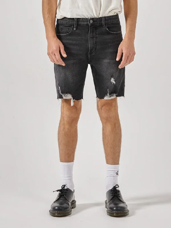 Save on stylish, high-quality clothing for every occasion – Destroyed Bones Denim Short - Smoke Black Save on stylish, high-quality clothing for every occasion – Destroyed Bones Denim Short - Smoke Black